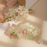 Traditional-Style Forest-Themed Hydrangea Hair Clip for Hanfu