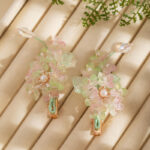 Traditional-Style Forest-Themed Hydrangea Hair Clip for Hanfu