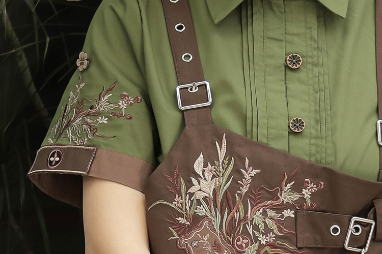 Women Fashionable Ming Dynasty Inspired Hanfu Forest Themed Spring Set