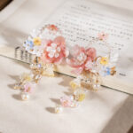 Women Hanfu Hairpin with Vintage Lily-of-the-Valley Flower and Tassel Accents