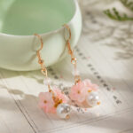 Women Hanfu-Style Osmanthus Tassel Earrings Vintage Accessories