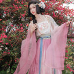Women Qiyao Hanfu Set Spring Pink Casual Song Dynasty Wear