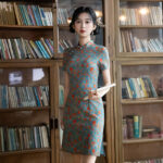 Women Short Qipao Summer Short-Sleeve Casual Dress