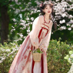 Women Tang Dynasty Hanfu Set Qixiong Style Strawberry Design Fresh Casual