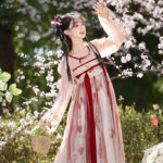 Women Tang Dynasty Hanfu Set Qixiong Style Strawberry Design Fresh Casual