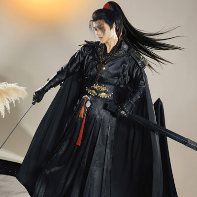 Black Wuxia Hanfu Cosplay Men Xianxia-Style Costume Set