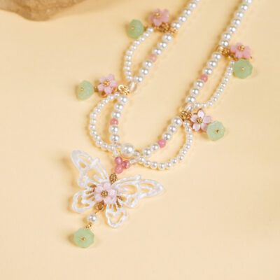 Classic Pearl Necklace Hanfu Yingluo Butterfly Accessory