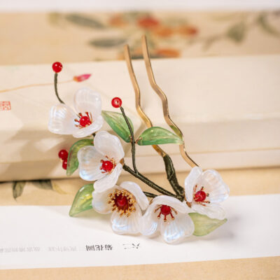 Creative Hanfu Hairpins Classic Floral Accessories and Headpieces for Qipao Outfits