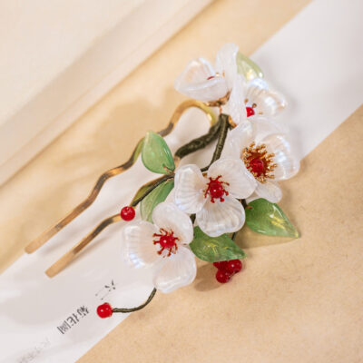 Creative Hanfu Hairpins Classic Floral Accessories and Headpieces for Qipao Outfits