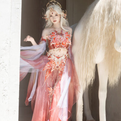 Dunhuang-style Hanfu Set Western Regions-inspired Attire Butterfly-themed Clothing