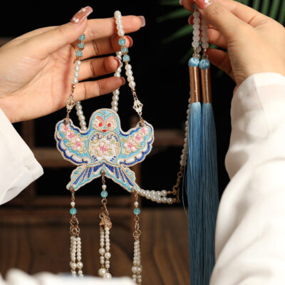 Hanfu Mamian Qun Yingluo Accessories Long Necklace Cheongsam Ornaments