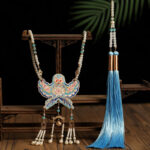 Hanfu Mamian Qun Yingluo Accessories Long Necklace Cheongsam Ornaments