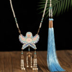 Hanfu Mamian Qun Yingluo Accessories Long Necklace Cheongsam Ornaments
