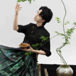 Modern Men Hanfu Ming Dynasty Style Ma Mian Skirt in Green