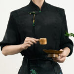Modern Men Hanfu Ming Dynasty Style Ma Mian Skirt in Green