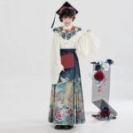 Women Ming Dynasty style Hanfu Scholar's Robe Set with Yujian Mamian Skirt