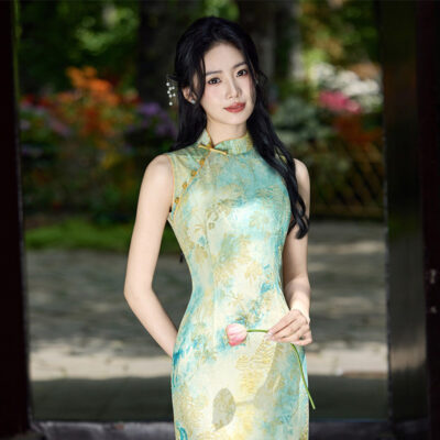 Women New Summer Qipao Daily Sleeveless Casual Dress