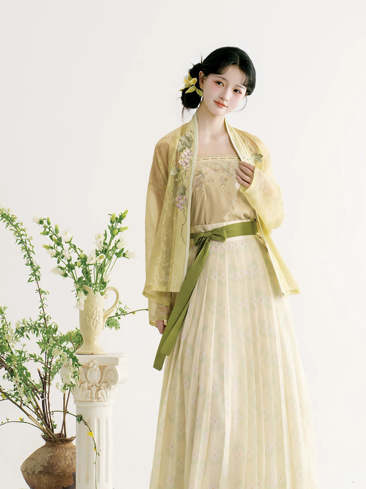 Women Song Dynasty Hanfu Qiyao Ruqun Casual Elegant Set