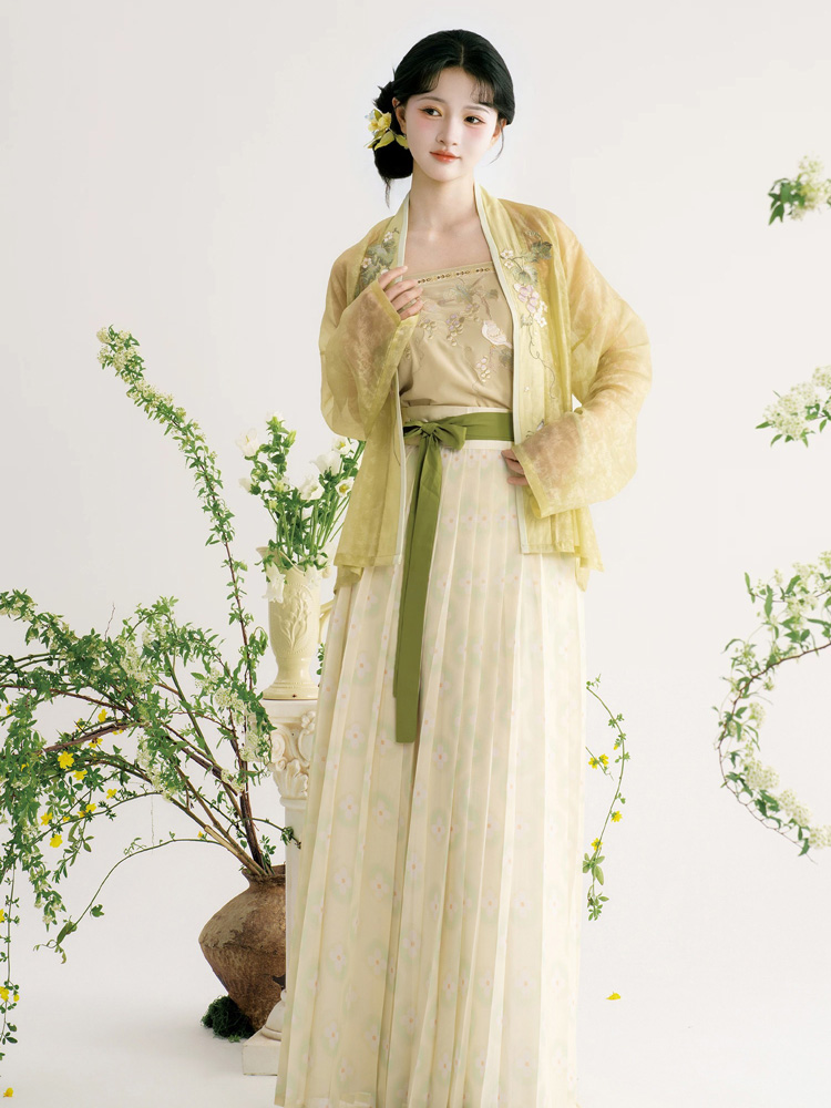 Women Song Dynasty Hanfu Qiyao Ruqun Casual Elegant Set