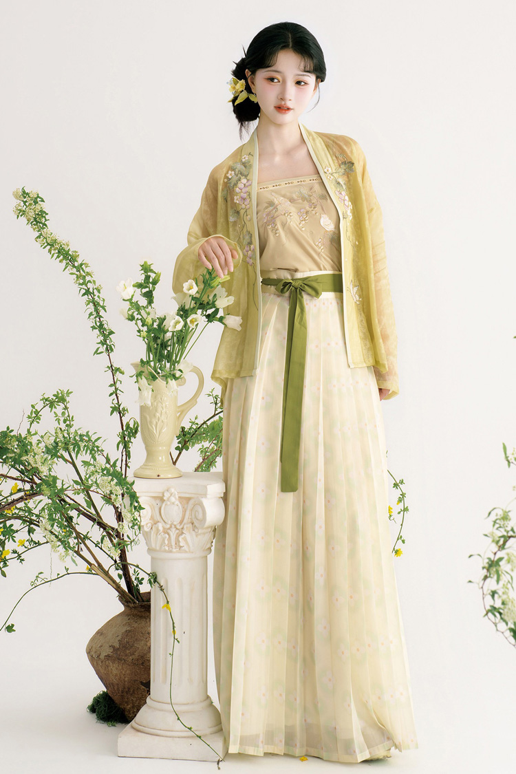 Women Song Dynasty Hanfu Qiyao Ruqun Casual Elegant Set