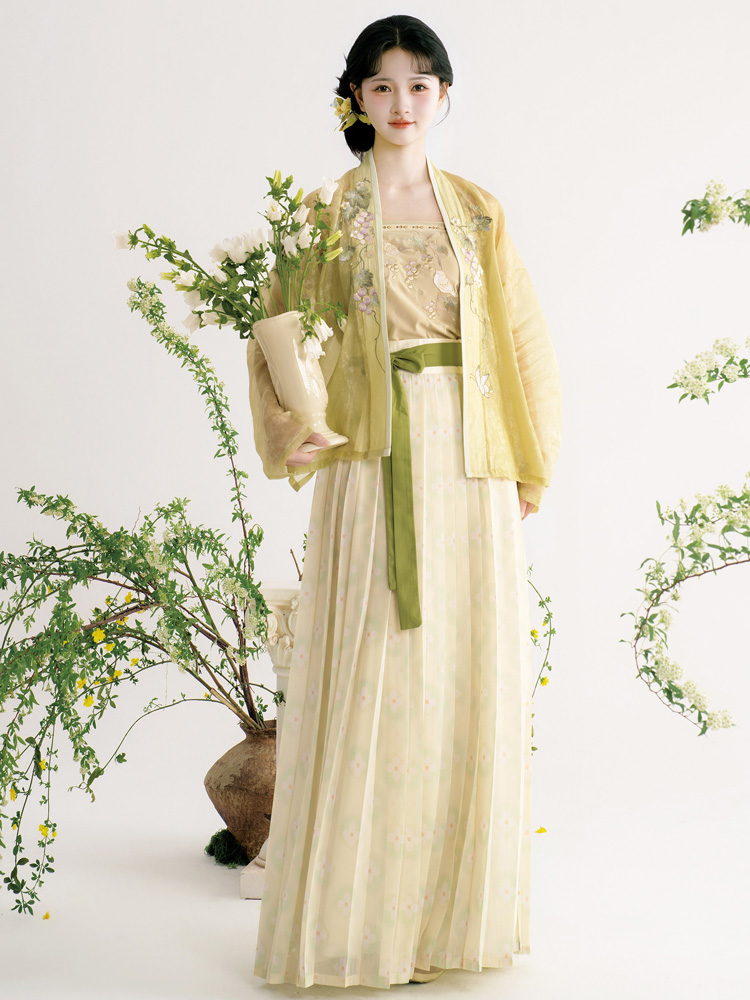 Women Song Dynasty Hanfu Qiyao Ruqun Casual Elegant Set