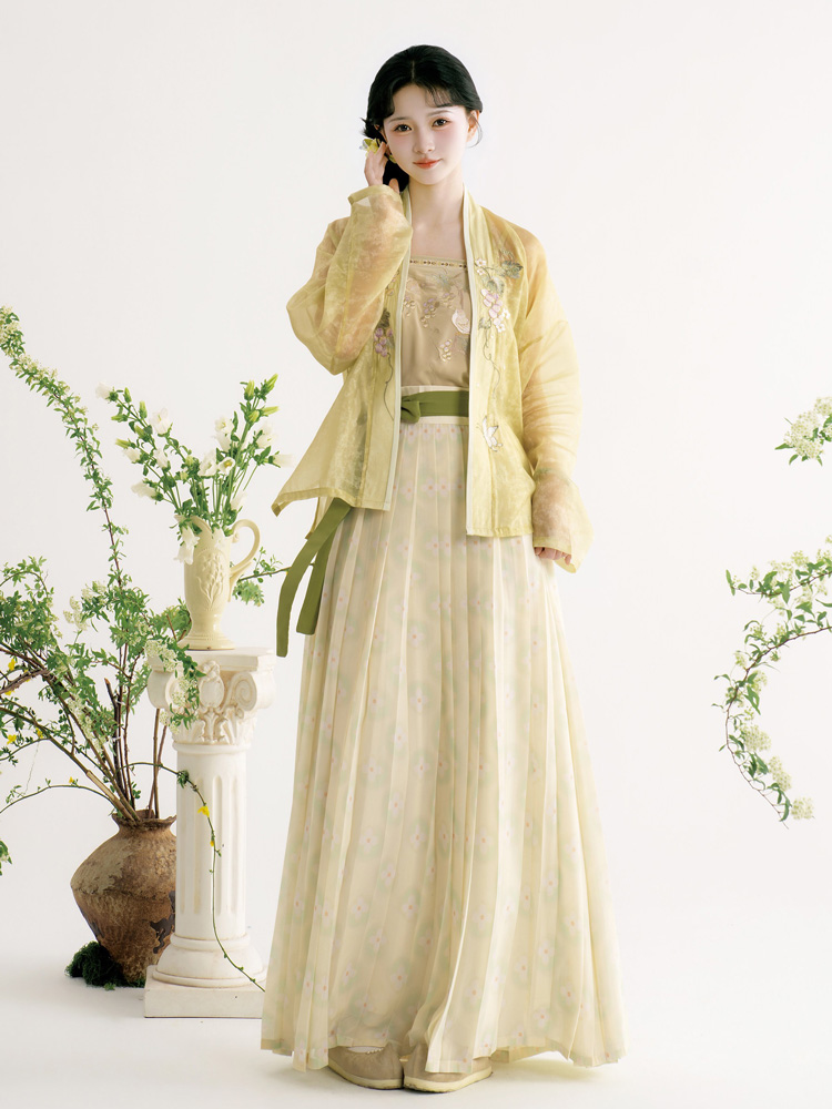 Women Song Dynasty Hanfu Qiyao Ruqun Casual Elegant Set
