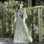 Women Spring Long Fashionable Hanfu Dress with Swallow Motifs