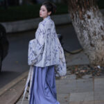 Women Summer Casual Hanfu Song Dynasty-Style Blue Everyday Songku Set
