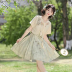 Women Summer Hanfu Casual Slip Dress Cute Fashionable Style