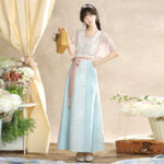 Women Summer Song Dynasty-Style Hanfu Casual Round-Neck Top