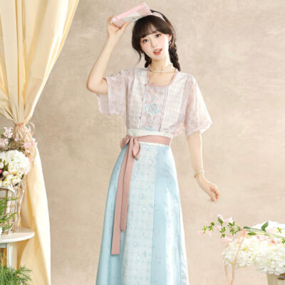 Women Summer Song Dynasty-Style Hanfu Casual Round-Neck Top