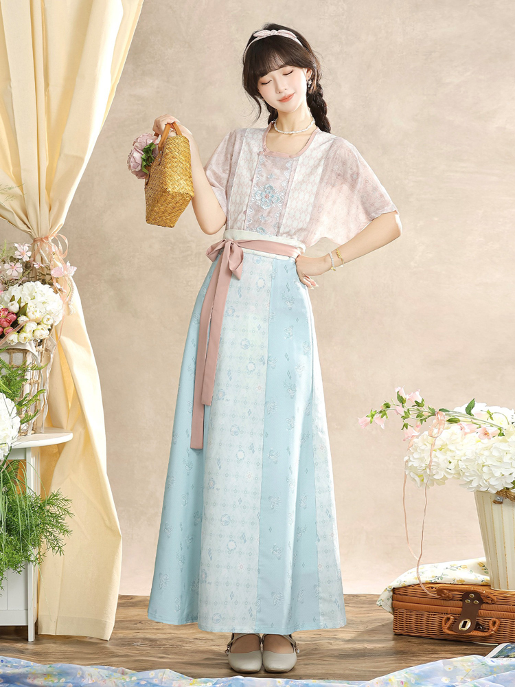 Women Summer Song Dynasty-Style Hanfu Casual Round-Neck Top