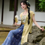 Summer Women Hanfu in Song Dynasty Style with Short Sleeve Design