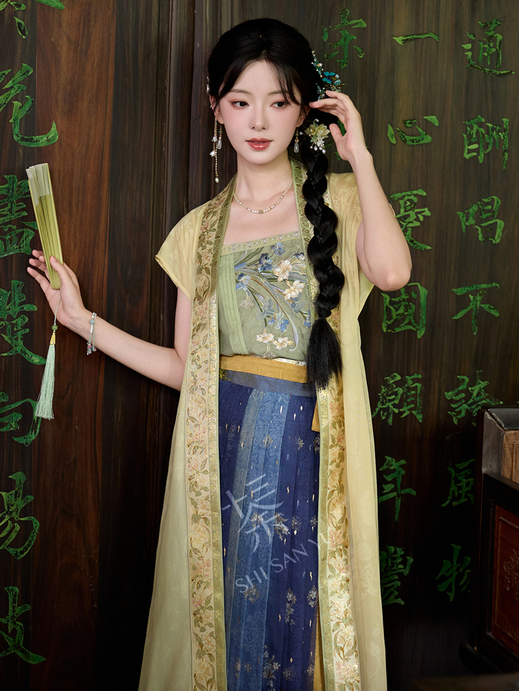Summer Women Hanfu in Song Dynasty Style with Short Sleeve Design