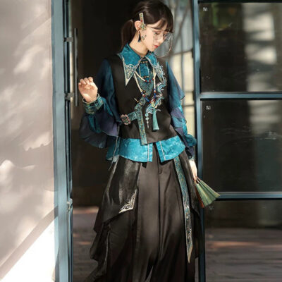Women Fashionable Hanfu Martial Arts-Style Casual Loose Set