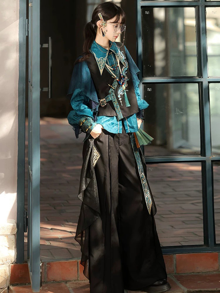Women Fashionable Hanfu Martial Arts-Style Casual Loose Set