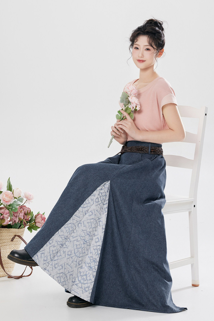 Women Summer Casual Fashion Hanfu Round-Neck Top