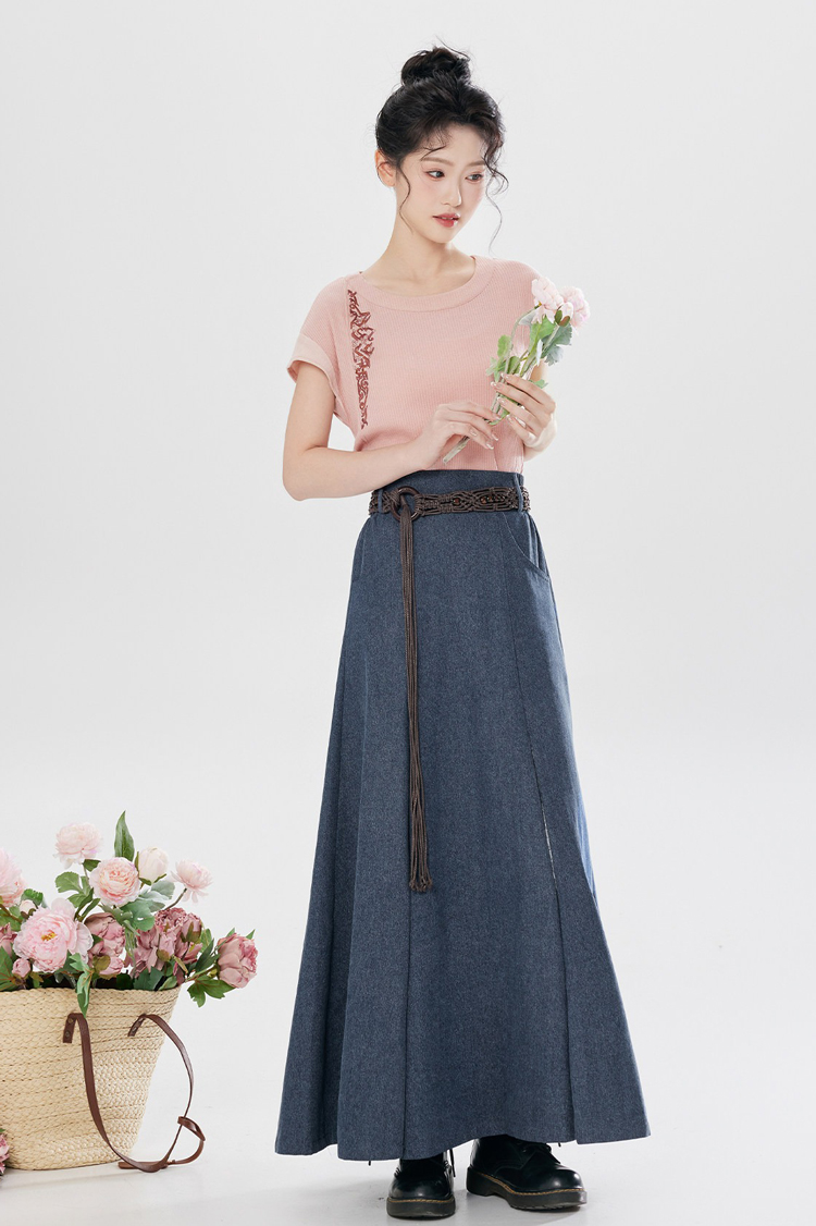 Women Summer Casual Fashion Hanfu Round-Neck Top