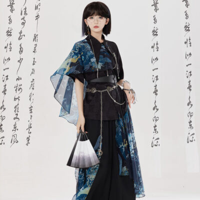 Men Fashion Song Dynasty-Style Hanfu Set Shirt Songku Couple Set