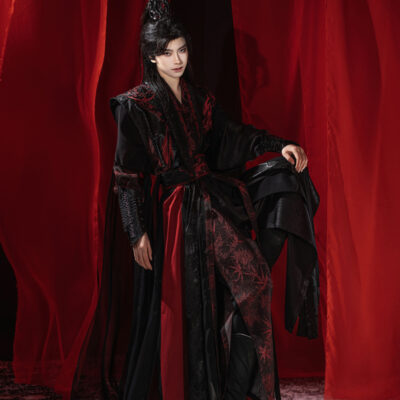Men Wuxia-Style Costume Set for Martial Arts Drama
