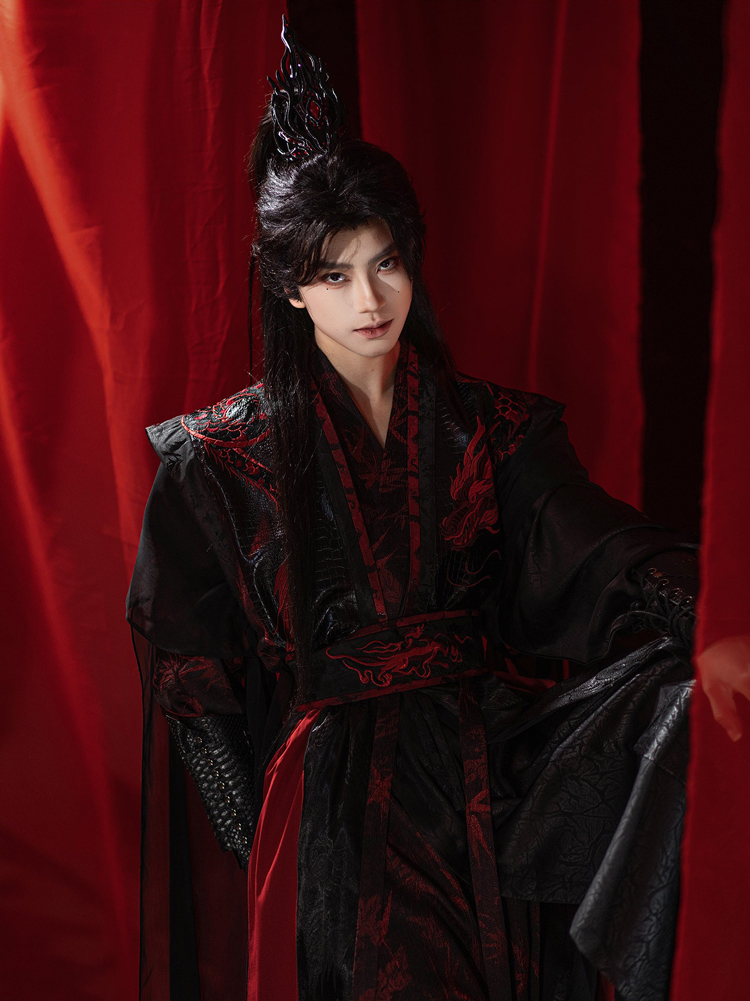 Men Wuxia-Style Costume Set for Martial Arts Drama