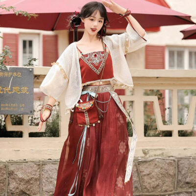 Summer Women Dunhuang-Style Hanfu Traditional Tang Dynasty Attire