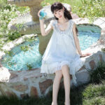 Women Casual Hanfu-Inspired Sleeveless Outfit in Blue Tones