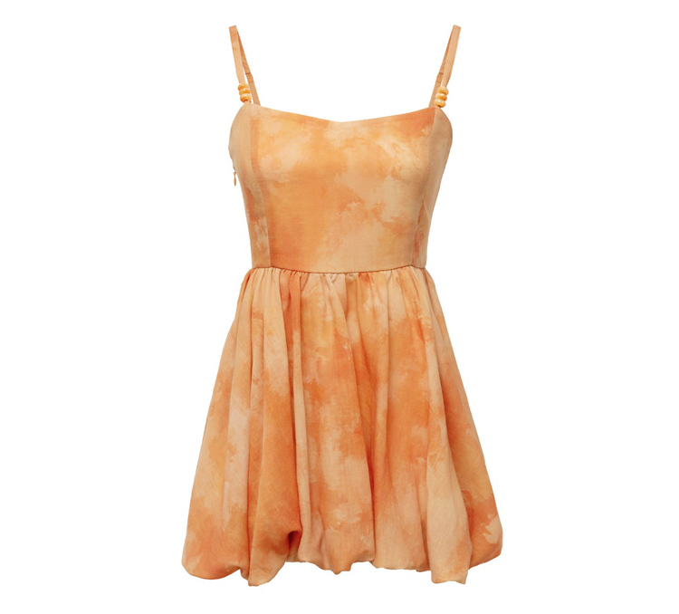 Women Fashionable Hanfu Set Summer Orange Skirt Tang Dynasty Style