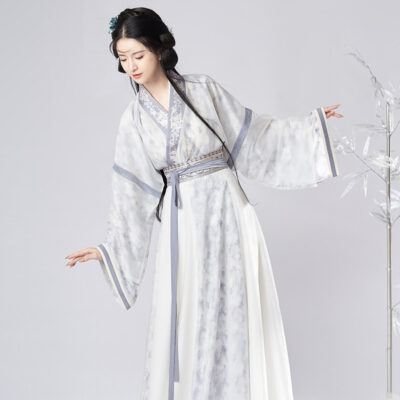 Women Spring Wuxia Style Jin Dynasty Hanfu Set Simple Elegant Dress