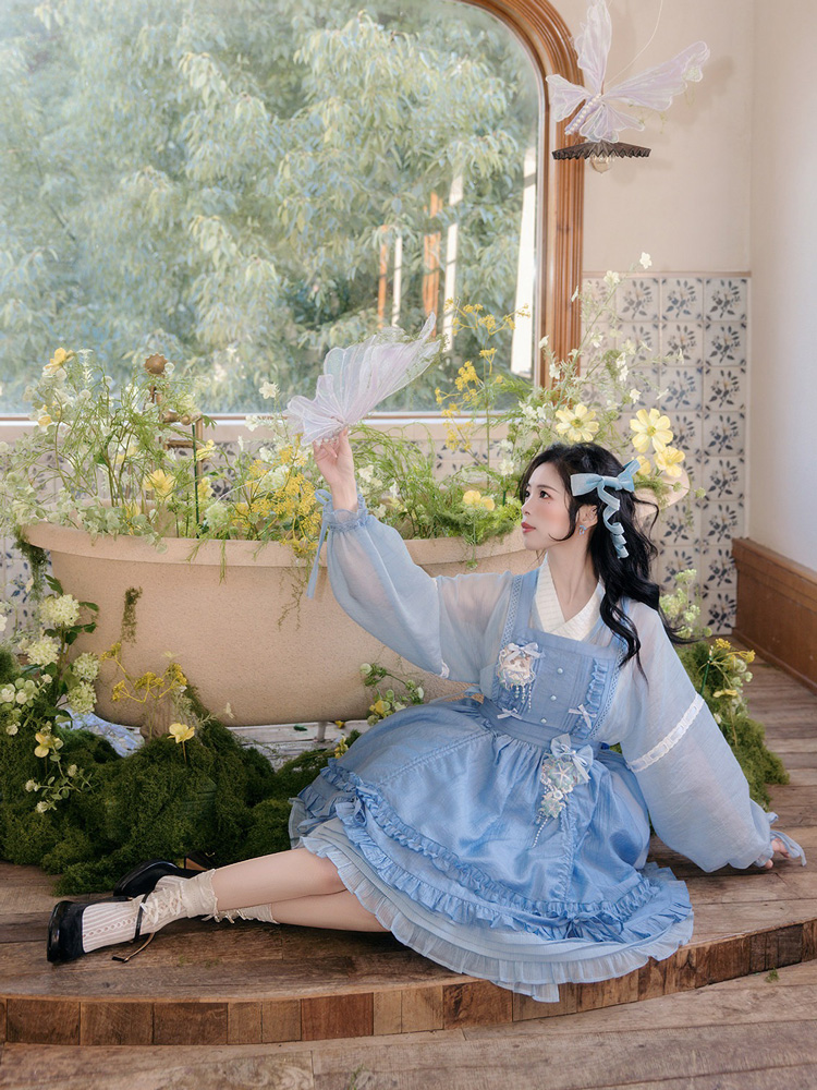 Women Summer Fashion Hanfu Set Ming Dynasty-Style Short Skirt