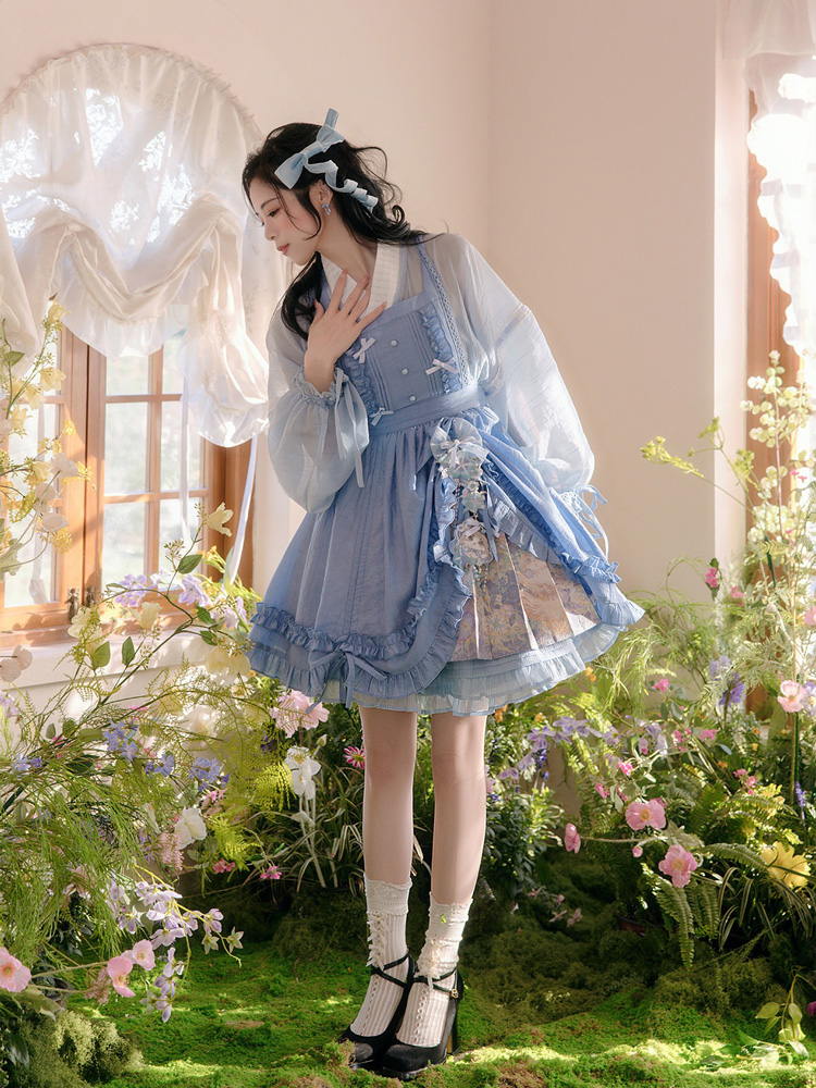 Women Summer Fashion Hanfu Set Ming Dynasty-Style Short Skirt
