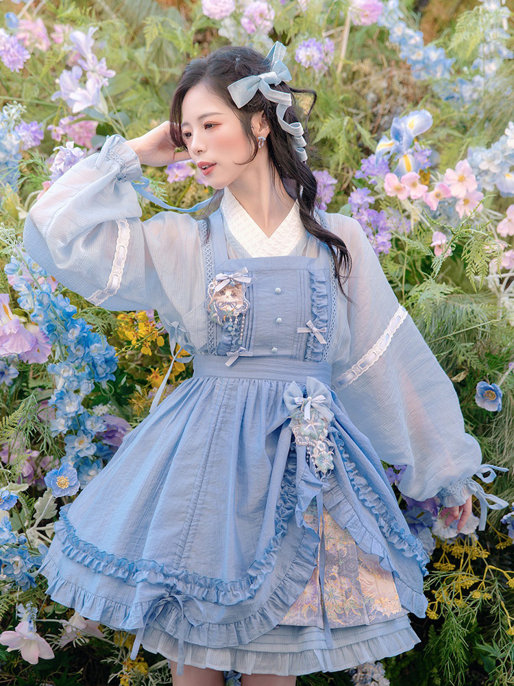 Women Summer Fashion Hanfu Set Ming Dynasty-Style Short Skirt