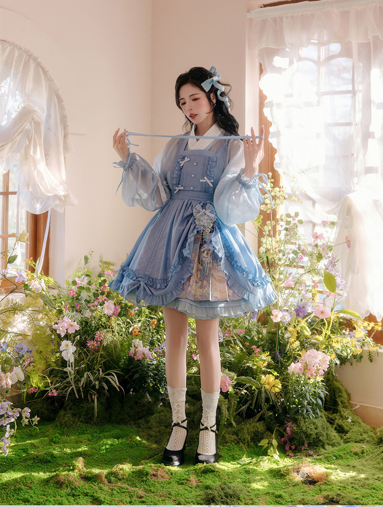 Women Summer Fashion Hanfu Set Ming Dynasty-Style Short Skirt