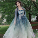 Women Summer Hanfu Tang Dynasty Hezi Qun Ethereal Butterfly Set